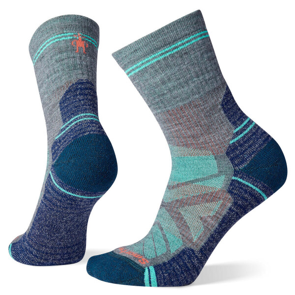 Dámské merino turistické ponožky SMARTWOOL Women's Hike Light Cushion Mid Crew Sock, Medium Gray velikost: 38-41 (M)