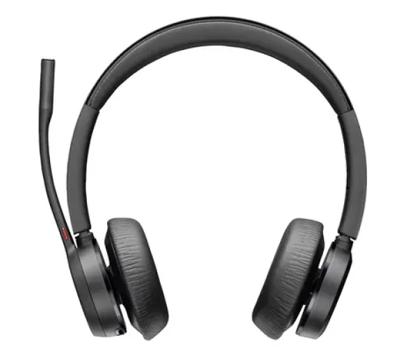 Poly Voyager 4320 Teams černá / Bezdrátová náhlavní souprava / mikrofon / dvě sluchátka / Bluetooth 5.1 / USB-C/A (7Y211AA)