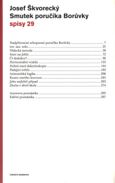 Smutek poručíka Borůvky (spisy - svazek 29) - Josef Škvorecký