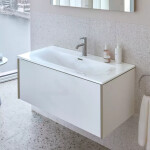 DURAVIT - Viu Umyvadlo 1030x490 mm, s přepadem, s otvorem pro baterii, WonderGliss, bílá 23441000001