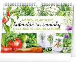 Stolní měsíční plánovací kalendář se semínky 2026 NOTIQUE, 30 x 21 cm