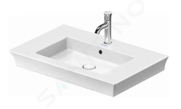 DURAVIT - White Tulip Umyvadlo 750x490 mm, 1 otvor pro baterii, s WonderGliss, bílá 23637500001