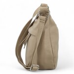 Luxusní dámská kožená crossbody kabelka Lukas, taupe