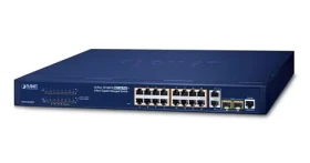 Planet PoE switch 16x 10/100 + 2x GbE/SFP / Switch / Managed L2 / PoE 802.3at 240 W / 7,2 Gbit/s (FGSW-1816HPS)