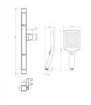 Kielle - Vega Set sprchové hlavice, tyče a hadice, matná černá 20418SE74