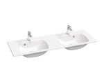 RAVAK - Classic Slim Dvojumyvadlo 130x45 cm, s přepadem, 2 otvory pro baterii, bílá XJX01113001