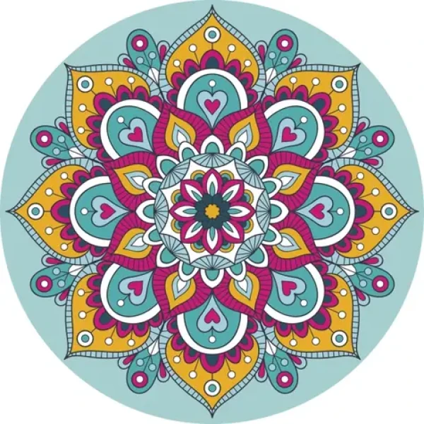 GRAFIX Diamantové malování na rámu Mandala tyrkysová 30cm