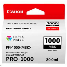 Canon CARTRIDGE PFI-1000MBK matná černá pro ImagePROGRAF PRO-1000 (1 600 str.) - originální EDF_1002559