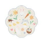 Meri Meri Velikonoční papírový talíř Easter Icon – set 8 ks, krémová barva, papír