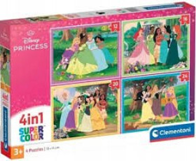 Puzzle Disney Princezny 4v1 (12+16+20+24 dílků)