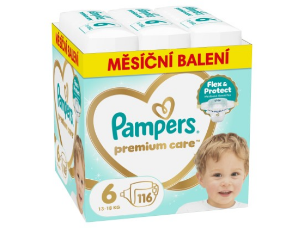 Pampers Premium Care, vel. 6, 116 ks