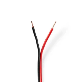 Nedis Repro kabel 2x 0.75 mm2 černá-červená / Měď / 100.0 m / Kulatý / PVC (CABR0750BK1000)