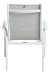 KETTLER BASIC PLUS stohovatelné, hliníkové křeslo - bílá / světle šedá
