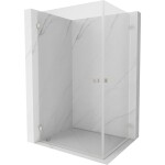 MEXEN/S - Lunar-B Duo sprchový kout dveře křídlové 95 x 90, transparent, nikl kartáčovaný 832-095L-090P-97-00