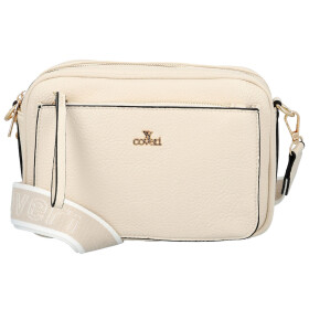 Stylová dámská koženková crossbody kabelka Aliana, béžová