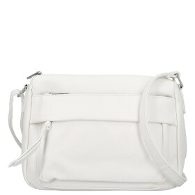 Trendy dámská koženková crossbody kabelka Lenka, bílá