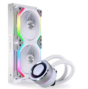 Lian Li GALAHAD 240 SL V2 bílá / 2x 240 mm / ARGB podsvícení / 800 - 1900 RPM / 20 dB / Intel + AMD (Galahad AIO 240 SL v2 White)