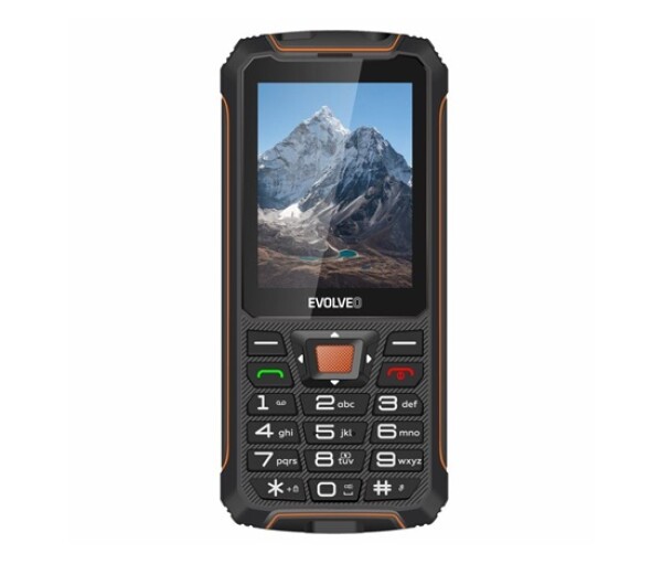 EVOLVEO StrongPhone Z6, vodotěsný odolný Dual SIM telefon, černo-oranžová EDF_546942