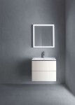 DURAVIT - L-Cube Umyvadlová skříňka 55x62x48 cm, 2 zásuvky, lesklá bílá LC624002222