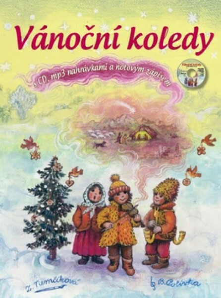 Vánoční koledy s CD, mp3 nahrávkami a notovým zápisem - Zuzana Nemčíková