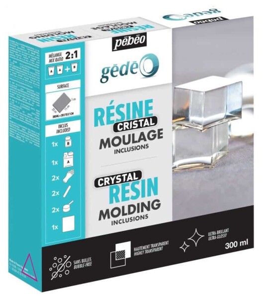 Křišťálová pryskyřice Gédéo 300 ml – Pébéo, sada