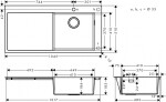 HANSGROHE - Dřezy Vestavný dřez S715-F450, nerezová ocel 43306800