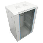 XtendLan 19" nástěnný rozvaděč 18U 600x450, nosnost 60 kg, skleněné dveře, svařovaný, šedý EDF_10102706