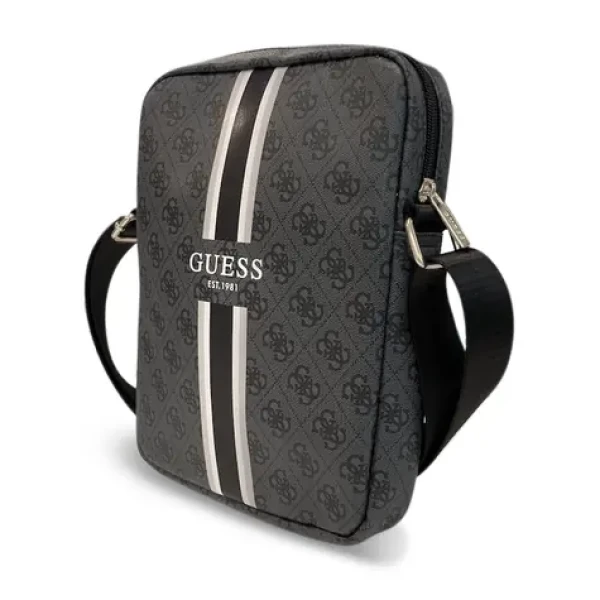 Pouzdro Guess PU 4G Printed Stripes Tablet Bag 10"" Black