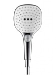 HANSGROHE - Raindance Select E Sprchová hlavice 120, 3 proudy, EcoSmart 9 l/min, bílá/chrom 26521400