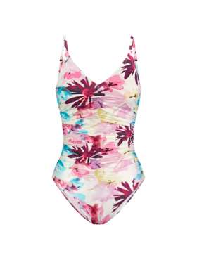 Dámské jednodílné plavky Summer Fleur OP 01 - Triumph kombinace temně růžové (M020) 040C