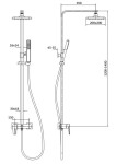 CERSANIT - Sprchový sloup s pákovou baterií MILLE, chrom S951-339
