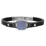 Pánský náramek s modrým Lapis Lazuli Antonio - chirurgická ocel, 21 cm Modrá