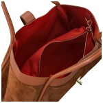 Módní dámská kožená kabelka na rameno Eris, koňaková