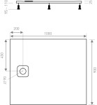 HOPA - Obdélníková vanička z litého mramoru KERMEN - Nožičky k vaně - Bez nožiček, Rozměr A - 100 cm, Rozměr B - 90 cm, Rozměr C - 2.5 cm VANKKER1090