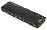 StarTech USB Hub 7 portů černá / USB hub / USB 3.0 / 2x rychlonabíjecí port 2,4 A (ST93007U2C)