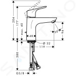 HANSGROHE - Focus E2 Umyvadlová baterie s výpustí, CoolStart, chrom 31621000