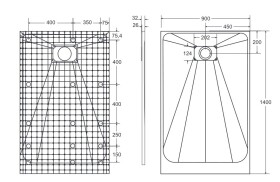 BESCO - Obdélníková sprchová vanička VEXO - černá - Barva - Černá , Nožičky k vaně - Bez nožiček, Rozměr A - 140, Rozměr B - 90 VEXOOBD1490B