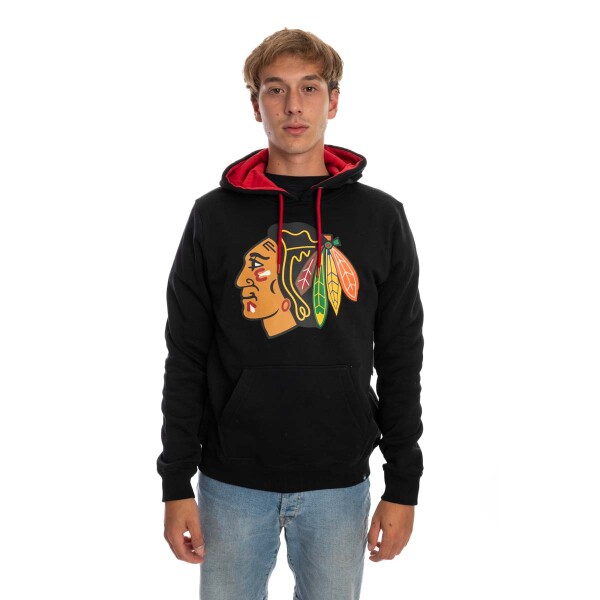 47 Brand Pánská mikina Chicago Blackhawks Core 47 BALLPARK Hood Jet Black Velikost: