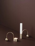 Ferm Living Kovový svícen Brass Balance Candle Holder, zlatá barva, kov
