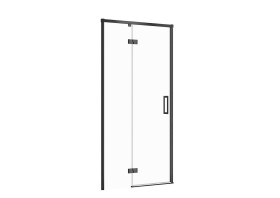 CERSANIT - Sprchové dveře LARGA ČERNÉ 100X195, levé, čiré sklo S932-129