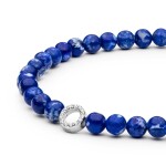 Korálkový náramek s Lapis Lazuli Léa - stříbro 925/1000, 18 cm Modrá
