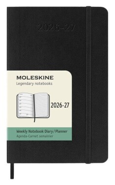 18měsíční diář Moleskine 2026-27 - měkké desky, S, týdenní, černý