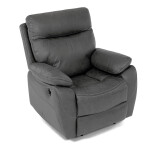 Polohovací křeslo, elektrické zabudované ovládání, šedá, látka vintage, TV-4094 GREY3