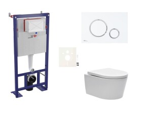 Cenově zvýhodněný závěsný WC set SAT do lehkých stěn / předstěnová montáž + WC SAT Brevis SIKOSSBR76 SIKOSSBR76