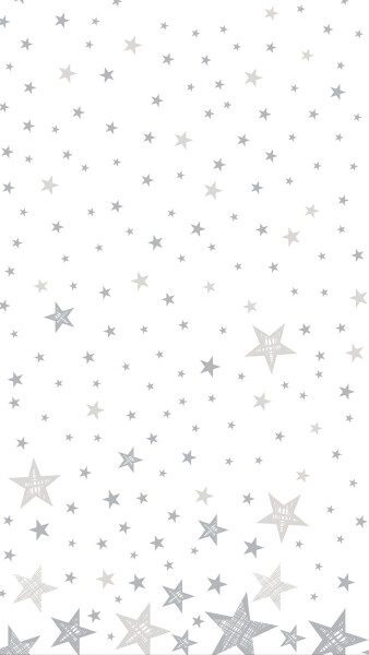 Ubrus bílý s hvězdami Dunicel® 138 cm x 220 cm Shining Star White DUNI Ubrus bílý s hvězdami Dunicel® 138 cm x 220 cm Shining Star White DUNI