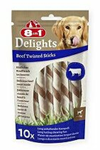 Pochoutka 8in1 Delights Beef Twisted Sticks 10ks
