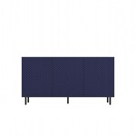 Komoda Kama 3 čtvercové dveře artisan/tmavě modrá