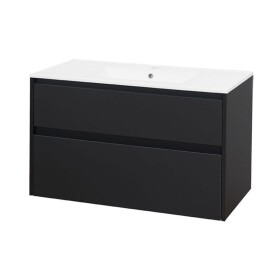 MEREO - Opto, koupelnová skříňka s keramickým umyvadlem 101 cm, černá CN942