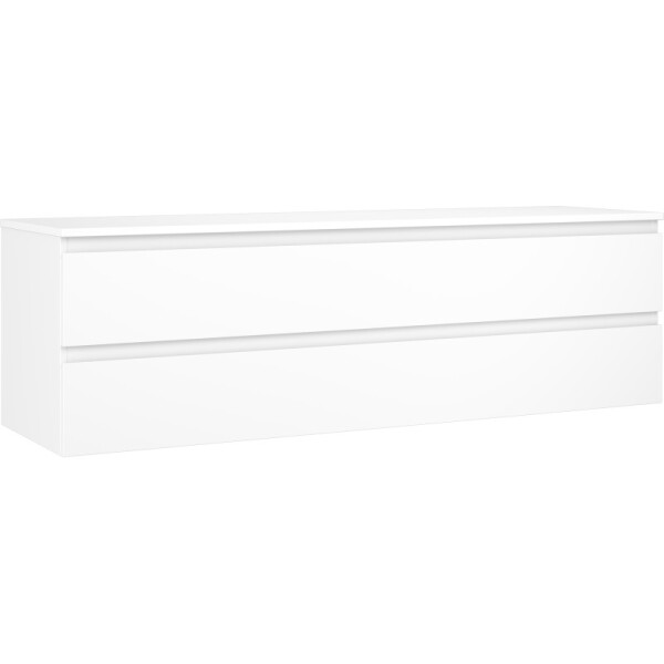 MEXEN/S - Orio koupelnová skříňka pod umyvadlo 160 cm s deskou, 2 zásuvky, bílá mat 91A10-16047-2-BFFC01