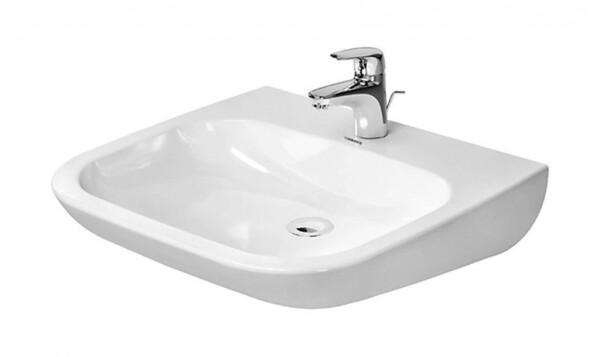 DURAVIT - D-Code Umyvadlo Med, 60x56 cm, s 1 otvorem pro baterii, alpská bílá 23136000002